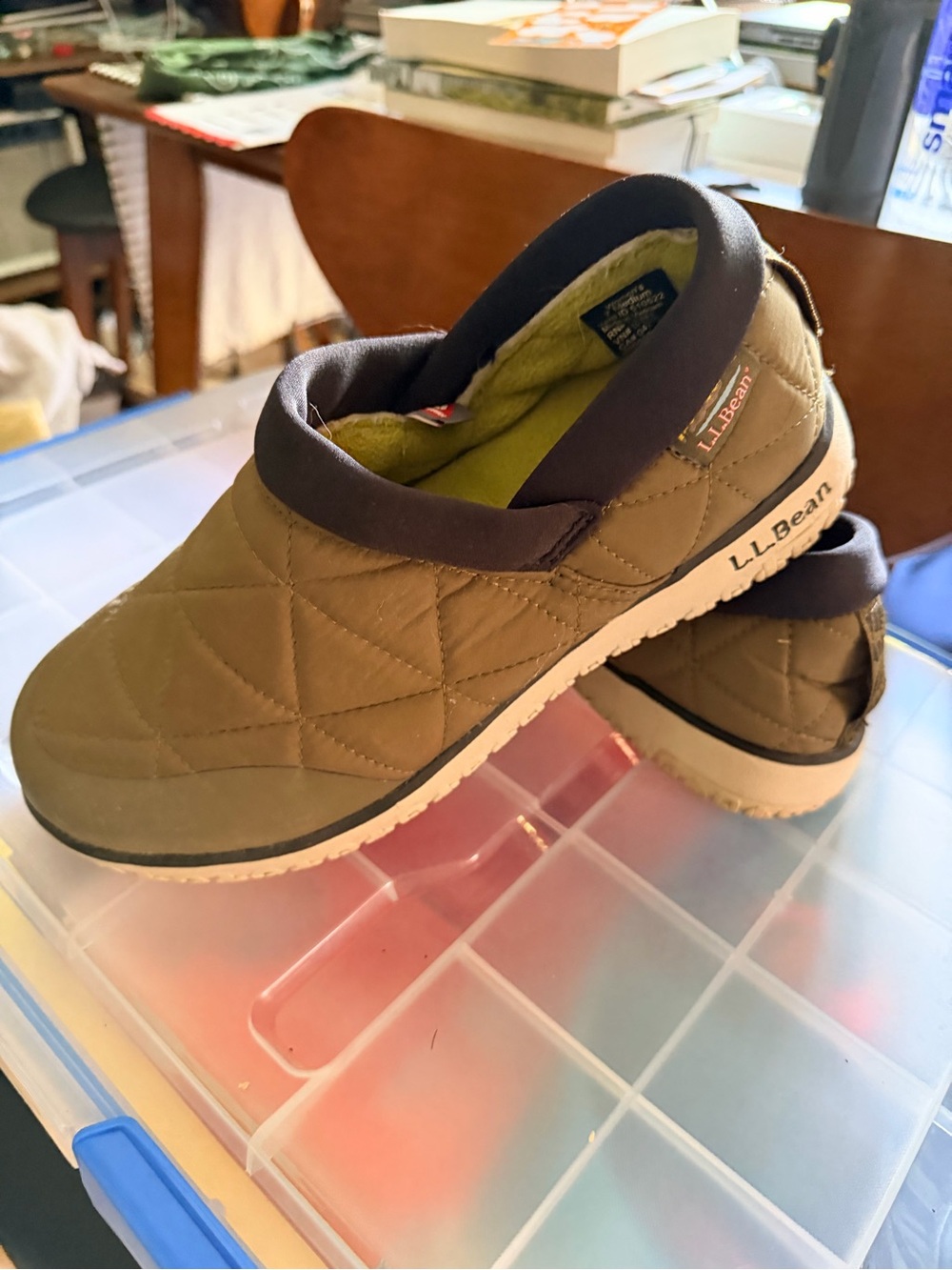 LL Bean Quilted Slip Ons size 7